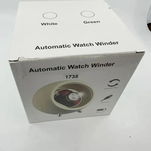 NEW XKIC Automatic Watch Winder Box Craft for Single Watch YBQ01 White - Picture 1 of 5